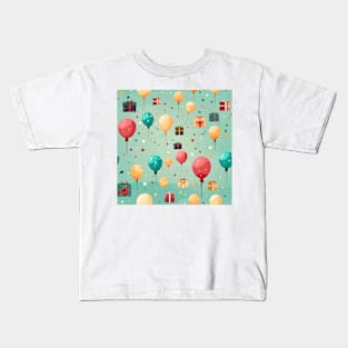 Happy Birthday Party Celebration Pattern 9 Kids T-Shirt